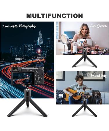 Mini Projector Tripod Stand - 6.3 Inch Compact Desktop Stand with 1/4 Screw Ballhead for Cameras and Projectors | Compatible with Smooth 4, Osmo Mobile, Vimble 2 - Buy Online on SooperMarket.com