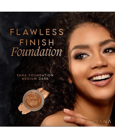 Yana Medium Dark Shade Matte Liquid Foundation 1.35 oz - Long-Wear Formula for Oily/Combination Skin - Suitable for Brown/Tanned Skin - Buy Online on SooperMarket.com