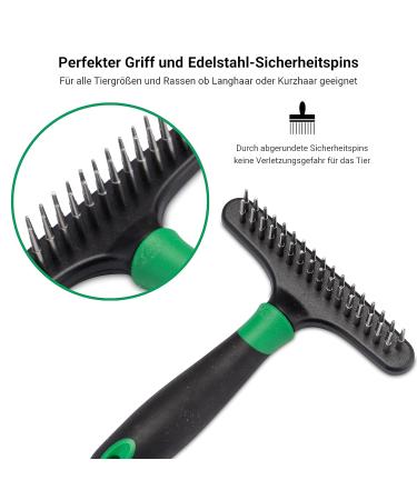 FINOPET Defaging Stretch Brush for Dogs & Cats | Harkenkamm Handle - Perfect for Undercoat Removal & Debris - Buy Online on SooperMarket.com