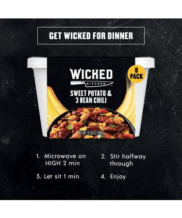 Wicked Kitchen Sweet Potato & Three Bean Chili (8-Pack) - Plant-Based & Dairy-Free Ready to Eat Meals - Microwavable & GMO-Free - Buy Online on SooperMarket.com