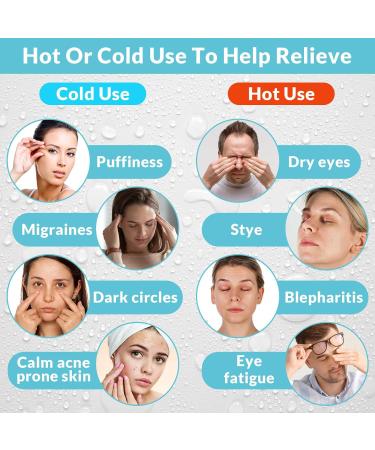 MIVORA Cooling Gel Mask for Puffy Eyes Reusable Hot Cold Therapy for Migraine Headache Dark Circles Dry/Swollen Eyes Sinus Pain Light Blue (blue+pink) - Buy Online on SooperMarket.com