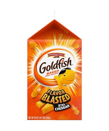 Goldfish Flavor Blasted Xtra Cheddar Crackers 30 oz - Snack Crackers | Buy Online - Buy Online on SooperMarket.com