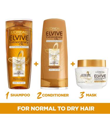 L'Or al Elvive Extraordinary Oil Coconut Hair Mask Leave-in Conditioner for Normal to Dry Hair 300ml - Buy Online on SooperMarket.com
