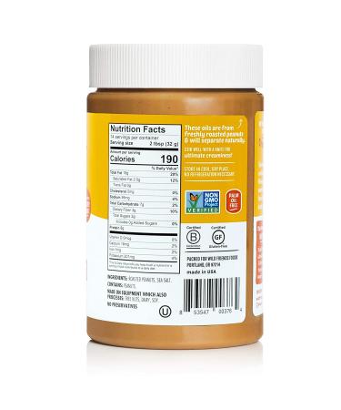 Wild Friends Foods Classic Creamy Peanut Butter 16oz Jars - Gluten-Free, Non-GMO, Palm Oil Free (3 Count) - Buy Online on SooperMarket.com