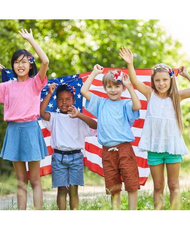 Whaline 6 Pack 4th of July Hair Bow Clips - Patriotic Red Blue White Barrettes for Women & Girls | Memorial Day Holiday Accessories - Buy Online on SooperMarket.com
