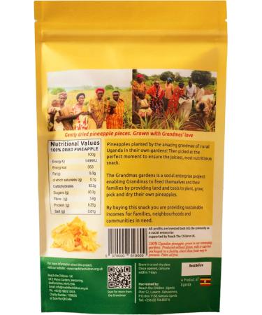 Dried Pineapple - From Grandmas Gardens | 3 x 100g | Healthy Vegan Snack | 100% Natural | No Added Sugar | Rich in Vitamins | No Preservatives | GMO free 3 pack - Buy Online on SooperMarket.com