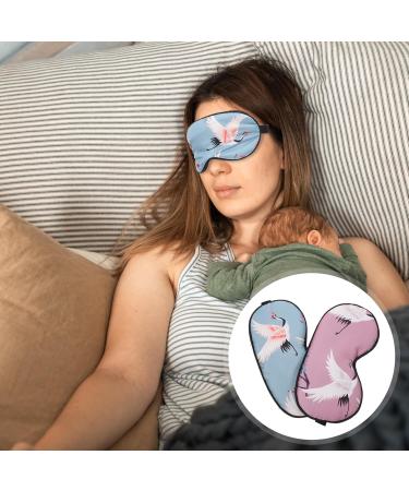 Buy NOLITOY 2pcs Printed Sleep Mask - Hot Cold Eye Patch & Blindfolds for Travel Naps | Silk Adjustable Goggles for Ultimate Comfort - Buy Online on SooperMarket.com