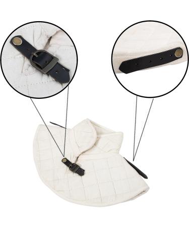 Mythrojan Cotton Padded Chain Mail Neck Protector for SCA Hema HMB - Ecru - Buy Online on SooperMarket.com