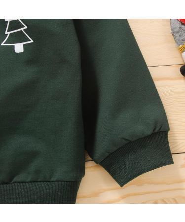 Kids Christmas Tree Print Crewneck Sweatshirt | Army Green | 2-3T - Buy Online on SooperMarket.com