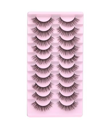 Buy 10 Pairs Wispy Faux Mink Eyelashes - 3D Effect, Lightweight, Reusable | wiwoseo - Buy Online on SooperMarket.com
