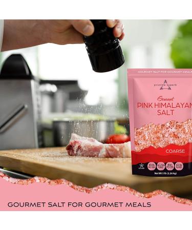 Pristine Superb Pink Himalayan Salt - Coarse Grain - 100% Natural & Organic - Kosher Certified - Mineral Dense for Health - 5lb Bag - Buy Online on SooperMarket.com
