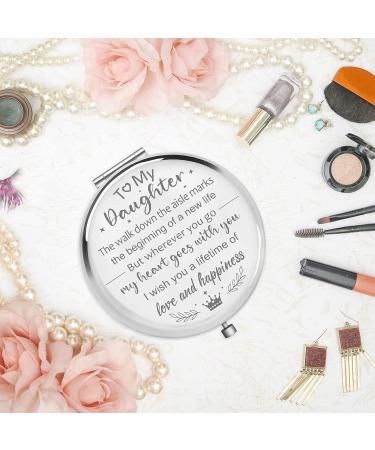 Hexagram Daughter Wedding Gift - Compact Mirror from Mom and Dad | Bride Gifts for Wedding Day - Buy Online on SooperMarket.com