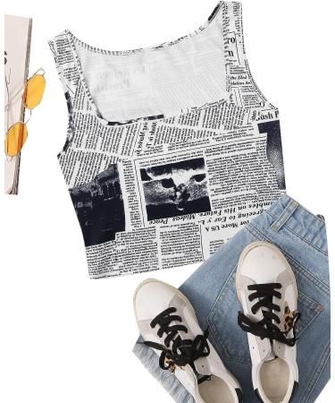 SweatyRocks Women's Sleeveless Round Neck Crop Tank Top - Casual Workout Shirt - Buy Online on SooperMarket.com