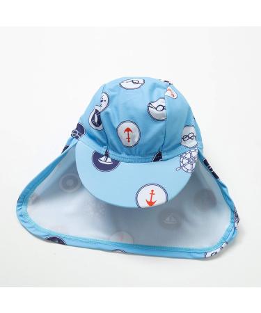 BONVERANO Baby Boys Swimsuit UPF 50+ Sun Protection One Piece with Sun Hat - 18 Months Blue - Buy Online on SooperMarket.com