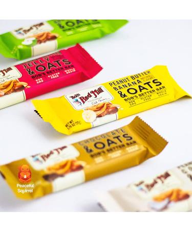 Peaceful Squirrel Variety  Bob's Red Mill Peanut Butter Oat Bars  Variety of 10 Bars  5 Flavors  Gluten Free  Non-GMO  1.76 Ounce - Buy Online on SooperMarket.com