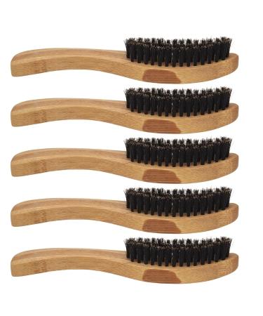 5-Piece Wooden Beard Brush Set for Men | Stiff Bristles & Durable Handle | Gentle Barber Shaving Brushes - Buy Online on SooperMarket.com