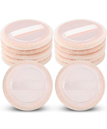 12 Soft Beige Makeup Powder Puffs - Ideal for Loose Setting & Pressed Powder | Cotton Face Pads for Flawless Skin - Buy Online on SooperMarket.com