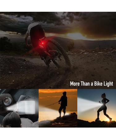 Bike Lights Set with Horn 1400LM | Rechargeable Headlight & Tail Light | Waterproof | 3 Lighting Modes | Fits Road and Mountain Bikes - Buy Online on SooperMarket.com