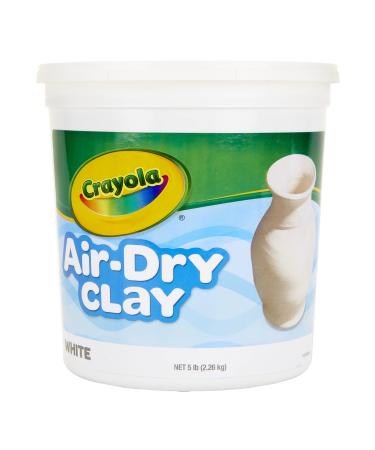 Crayola Air Dry Clay Bucket  No Bake Clay for Kids  Modeling Clay Alternative  5 lb Resealable Bucket  White