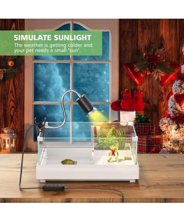 Lunriwis Turtles Heat Lamp | UVB Basking Spot Light Bulb for Reptiles - Ideal for Turtles Lizards Snakes and Amphibians - Buy Online on SooperMarket.com