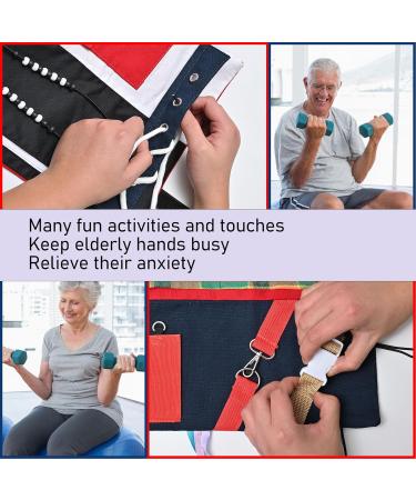 Elderly Dementia Blanket Dementia Decompression Blanket Calming Dementia Sensory Motor Aids Fidget Blanket for Dementia Calming Comforting Activities for Adults with Dementia - Buy Online on SooperMarket.com