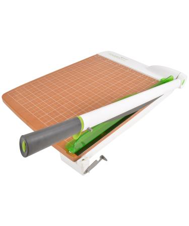 Westcott 16874  15-Inch CarboTitanium Wood Base Guillotine Paper Cutter  Multi-Paper Trimmer with 30 Sheet Capacity