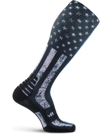 MudGear Premium Compression Socks - Special Edition for Run, Hike, Trail, Recovery - Medium Blue Line - Buy Online on SooperMarket.com