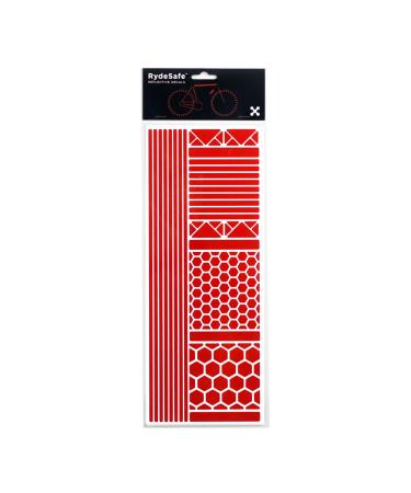 RydeSafe Reflective Decals Multi Shapes Kit Jumbo RED