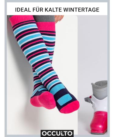Occulto Children's Ski Socks 2-Pack Mondi - Size 35-38 Blue | Premium International Shipping - Buy Online on SooperMarket.com