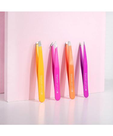 Brushworks 4 Piece Combination Tweezer Set - Brights - Buy Online on SooperMarket.com