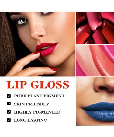 QIUFSSE DIY Lip Gloss Pigment Set - 12 Colors, Natural & High Color Rendering, Multifunctional Liquid Pigment for Lip Gloss Making - Set B - Buy Online on SooperMarket.com