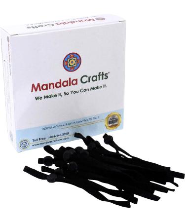 Mandala Crafts 1 Inch Elastic String with Cord Lock - 100 Black - DIY Mask Making Kit - Buy Online on SooperMarket.com