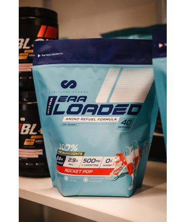 Limitless Pharma EAA Loaded | Intra Workout Essential Amino Acid Supplement | EAAs BCAAs L-Carnitine Electrolytes Sugar Free | Post Workout Muscle Recovery Energy Hydration | 40 Servings (Rocket Pop) - Buy Online on SooperMarket.com