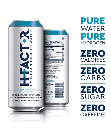 H Factor Hydrogen Water Can (12 Pack) - Premium Molecular Hydrogen Infused Water - Buy Online on SooperMarket.com