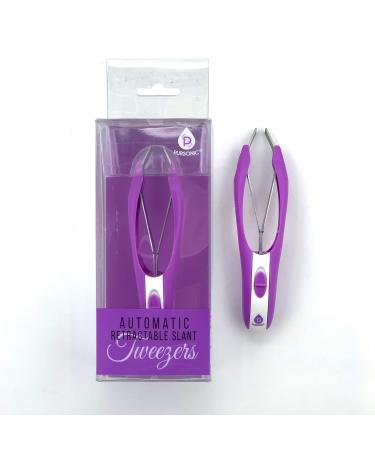 Pursonic | Auto Retractable Tweezers for Eyebrows  Ingrown Hair & Facial Hair  Durable Stainless Steel Material - Features Spotlight & Smart Grab System