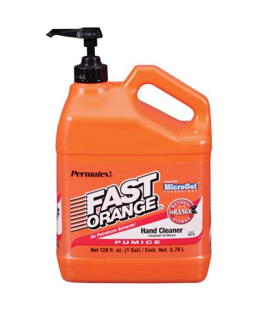 Permatex 25219 Fast Orange Pumice Lotion Hand Cleaner with Pump, 1 Gallon