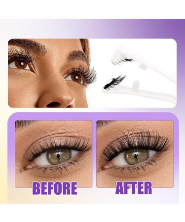 Magnetic Eyelashes with Applicator - No Glue Reusable Lightweight & Soft | 2 Pairs of Wispy Styles by Wendy Lashes (KS02/XM1 - Buy Online on SooperMarket.com