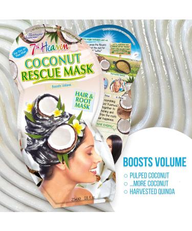 7th Heaven Coconut Hair and Root Rescue Mask - Strengthening Quinoa & Coconut Oil 4-Pack | Volumizing Hair Treatment - Buy Online on SooperMarket.com