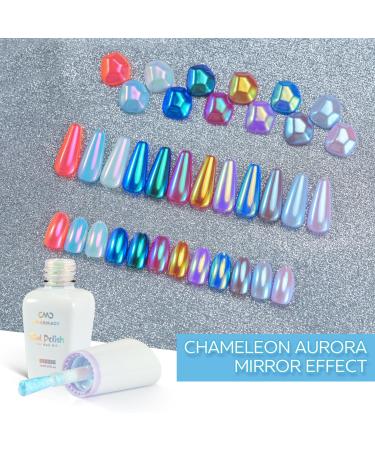 Buy CHARMCY Nail Gel Polish Set - 6PCS Chrome Metallic Mirror Effect | Long-Lasting Blue Brown Fall Gel Nail Polish Kit for Home Salon Nail Art - Buy Online on SooperMarket.com