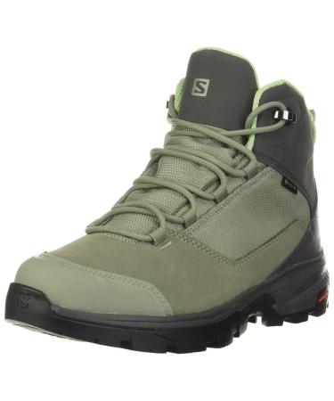 Salomon Women's Outward Gore-tex Backpacking Boots Hiking 8 Shadow/Magnet/Spruce Stone