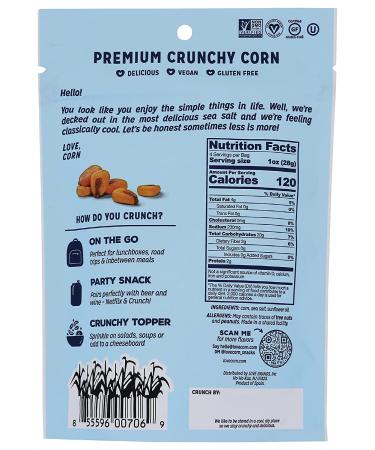 Love Corn Sea Salt Snack - 4 Ounce Crunchy Corn Treat - Buy Online on SooperMarket.com