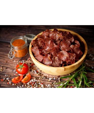 Craftsman Beef Chips - 100% Beef Jerky | Protein-Rich Gluten-Free Snack | Crispy Wafer-Thin Smoked Beef | Perfect for Parties | 10 Pack Display (300g) - Buy Online on SooperMarket.com