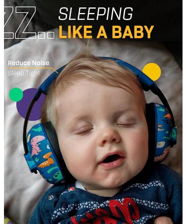 Vanderfields Baby Ear Protection Toddler - Dinosaur Club Design - 22dB NRR - Ages 3 Months to 3 Years - Buy Online on SooperMarket.com