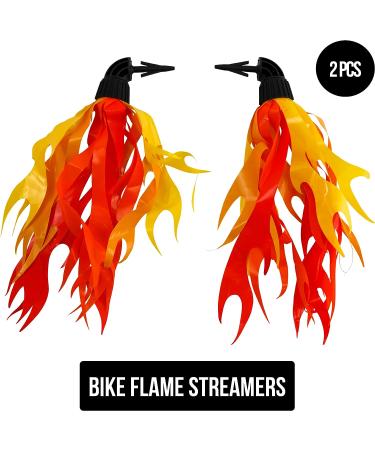 Iconikal Bicycle Scooter Flame Streamers - Fun Handlebar Attachment for a Stylish Ride - Buy Online on SooperMarket.com