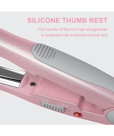 DAN Mini Flat Iron for Short Hair | Dual Voltage Travel Straightener with U-Shaped Design Plates | 30s Fast Heating - Buy Online on SooperMarket.com