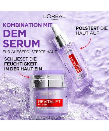 L'Or al Paris Revitalift Filler Gel Cream - Anti-Aging Hyaluronic Acid Face Moisturizer for All Skin Types | 50 ml - Buy Online on SooperMarket.com