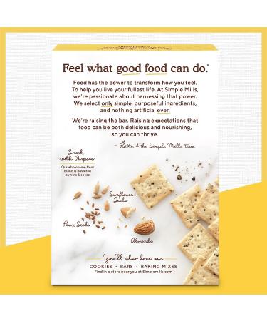 Simple Mills Almond Flour Crackers Black Cracked Pepper - Gluten Free Vegan Healthy Snacks - 4.25oz (Pack of 3) - Buy Online on SooperMarket.com