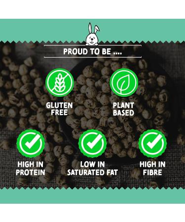 The Green Rabbit Gluten Free Roasted Chickpeas Sea Salt & Apple Cider Vinegar - Healthy Snacks High Plant-Based Protein & Fibre - Low Fat Sugar & Calories - Vegetarian & Vegan Friendly - 6x 60g - Buy Online on SooperMarket.com