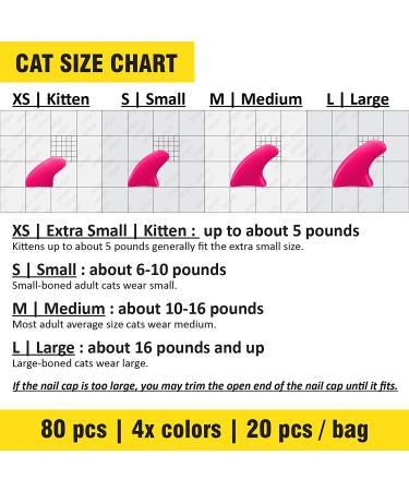 Zetpo 80 pcs Cat Claw Covers | Nail Caps with Adhesives & Applicators | S Black/Silver/Glitter/White - Buy Online on SooperMarket.com