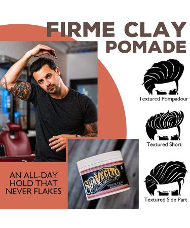 Suavecito Firme Clay Pomade 4 oz - 2 Pack | Strong Hold, Low Shine Matte Hair Clay for Men - Buy Online on SooperMarket.com